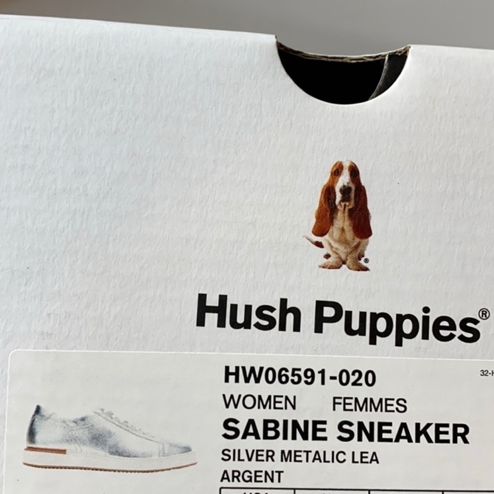Hush Puppies Sabine silver leather sneakers - Picture 8 of 8